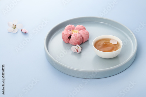 cup of tea with flowers