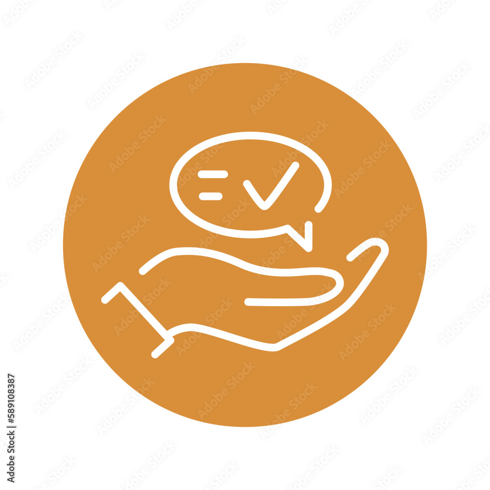 Advice line icon. Self development Advice line icon. Self development