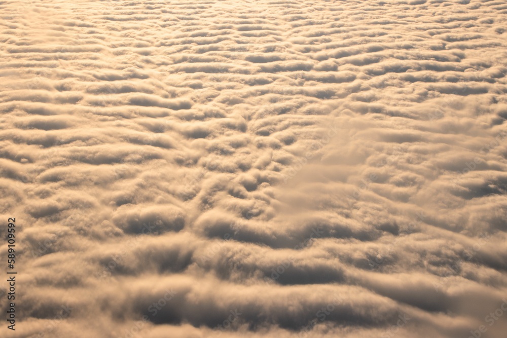 Mesmerizing view of fluffy clouds on a sunny day