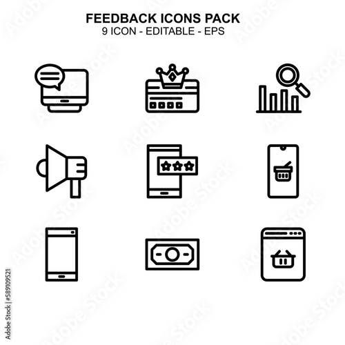 Feedback icon or logo isolated sign symbol vector illustration - Collection of high quality black style vector icons 
