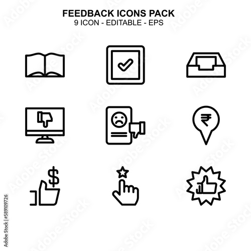 Feedback icon or logo isolated sign symbol vector illustration - Collection of high quality black style vector icons 
