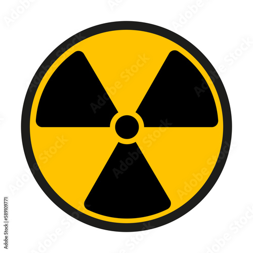 Radiation, Hazard, Nuclear vector icon. Radioactive sign. Alarm, danger vector illustration.