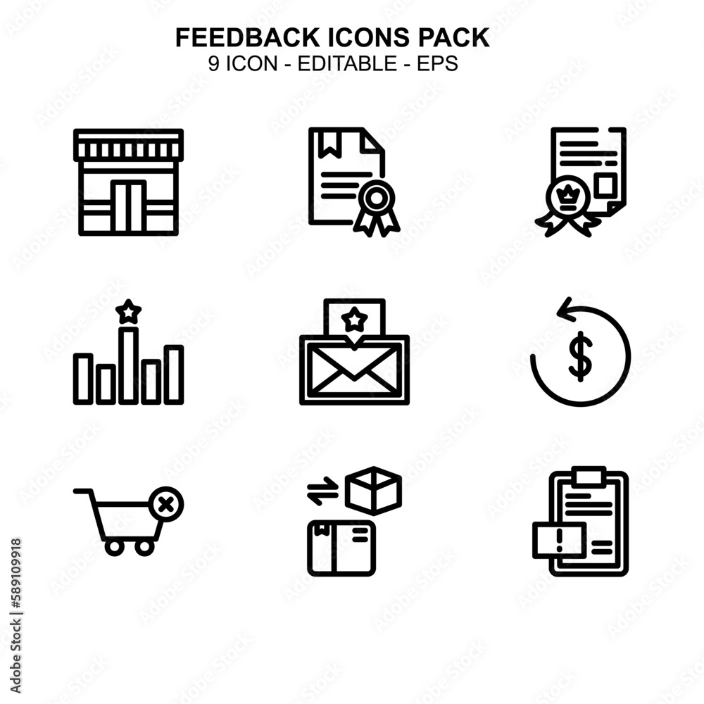 Feedback icon or logo isolated sign symbol vector illustration - Collection of high quality black style vector icons 
