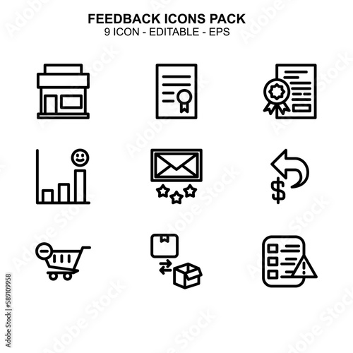 Feedback icon or logo isolated sign symbol vector illustration - Collection of high quality black style vector icons 
