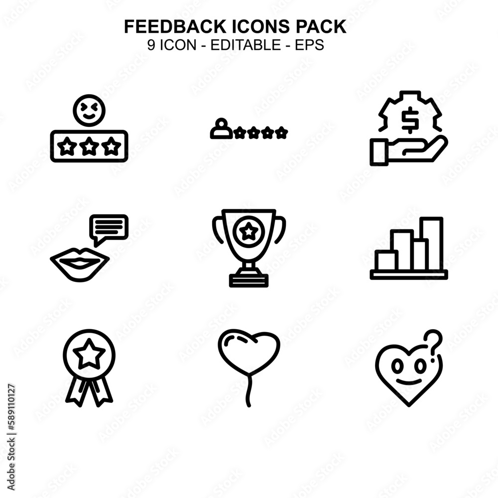 Feedback icon or logo isolated sign symbol vector illustration - Collection of high quality black style vector icons 
