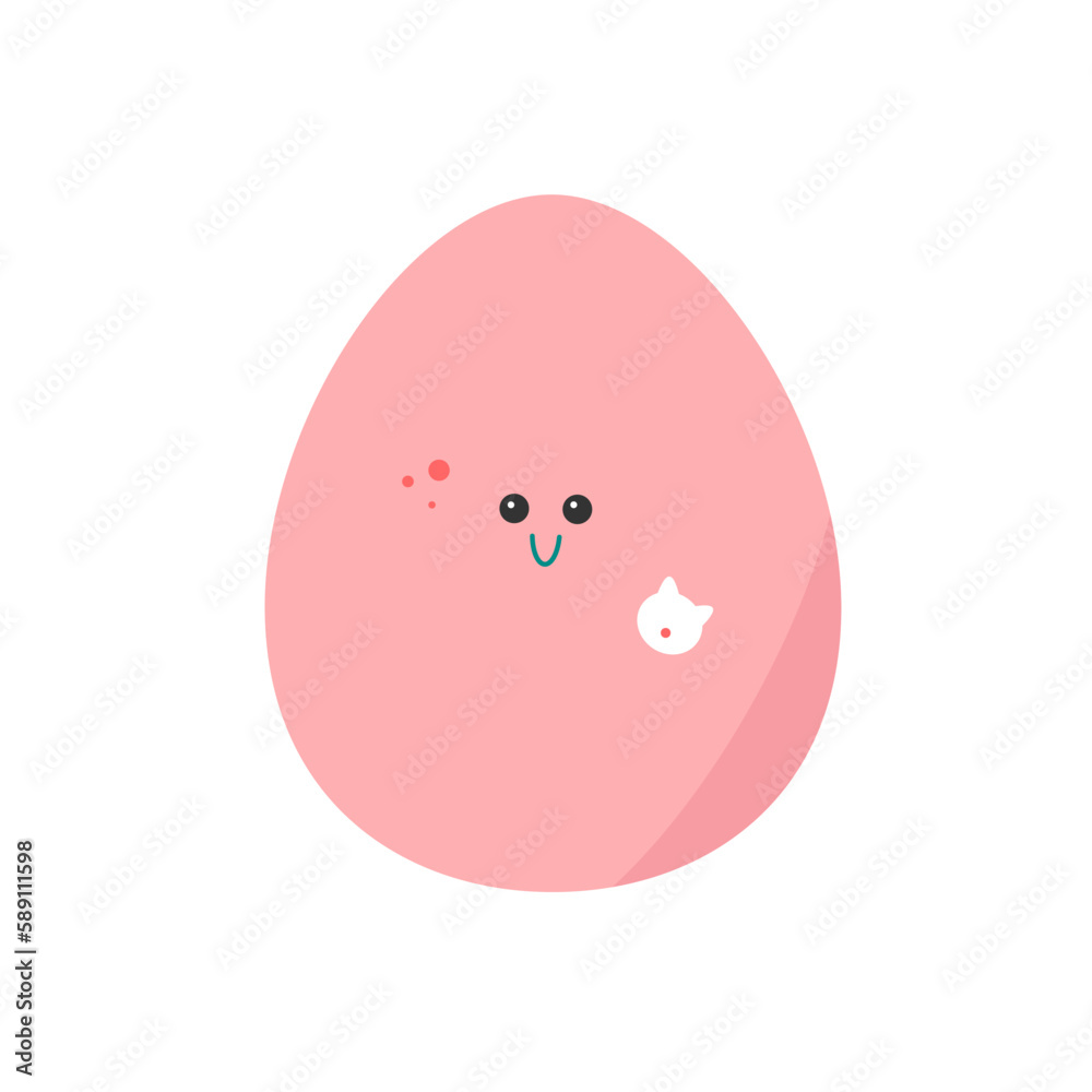 Happy Easter vector pink Egg modern cute funny design. Perfect for a poster, cover, or postcard Happy Easter vector pink Egg modern cute funny design. Perfect for a poster, cover, or postcard