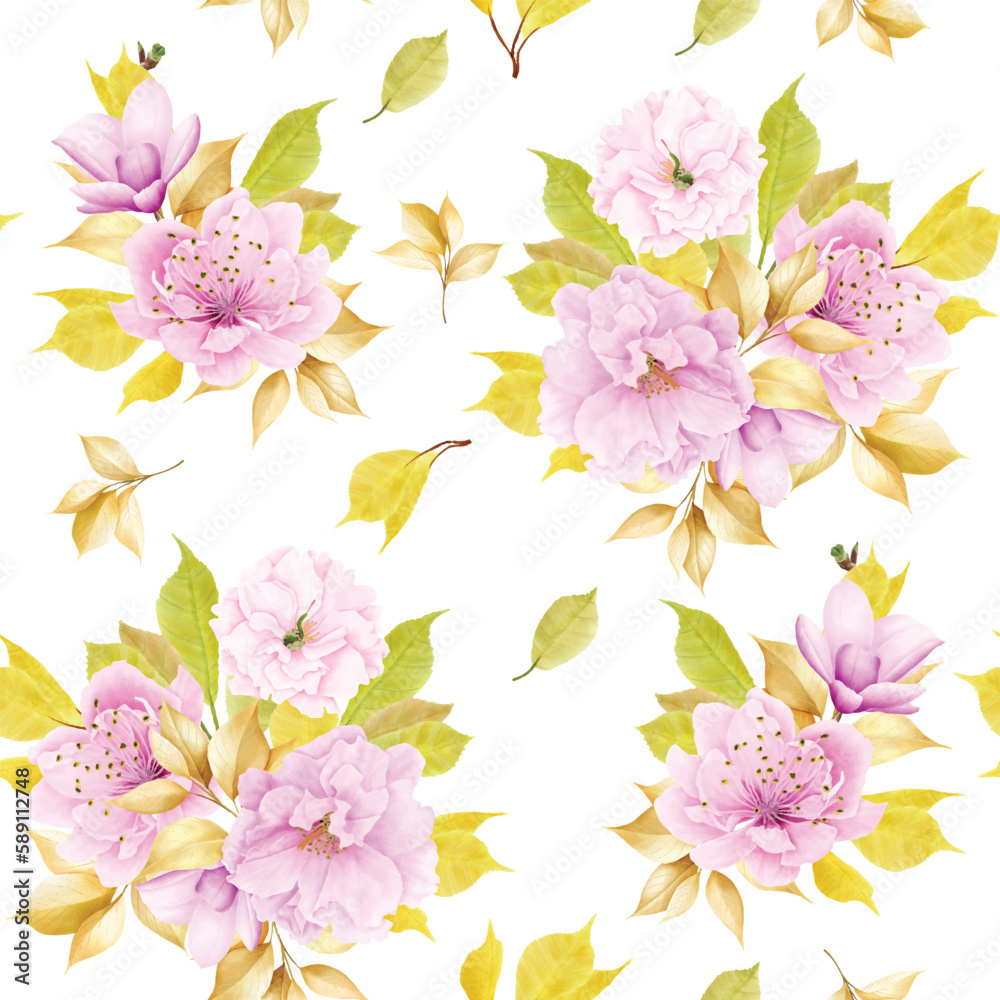 cherry blossom sakura floral seamless pattern cherry blossom sakura floral seamless pattern