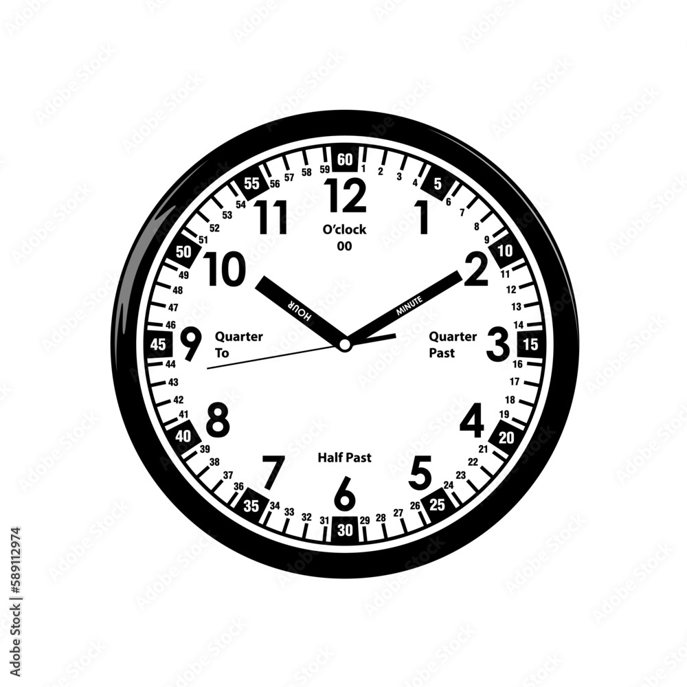 Kids Wall Clock - Learning Clock - Silent Analogue Telling Time Teaching Clock - Kids Learn to Tell Time Easily. Kids Wall Clock - Learning Clock - Silent Analogue Telling Time Teaching Clock - Kids Learn to Tell Time Easily.