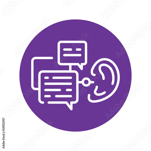 Rumors olor line icon. Pictogram for web page