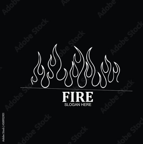 Free vector fire logo template design illustration