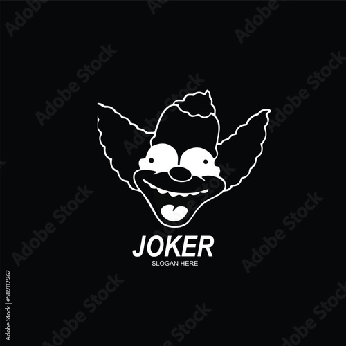 Free vector joker logo template design illustration