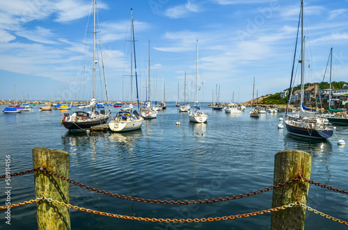 Boats in the harbor of Rockport, Cape Ann, Massachusetts, New England, USA photo