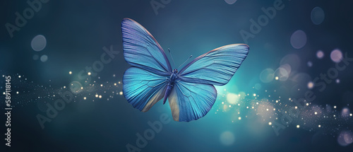 Concept of fantasy world. Butterfly in a fantasy world © IonelV