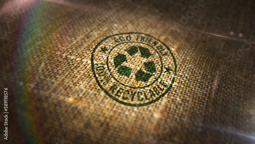 Eco friendly recycling stamp and stamping