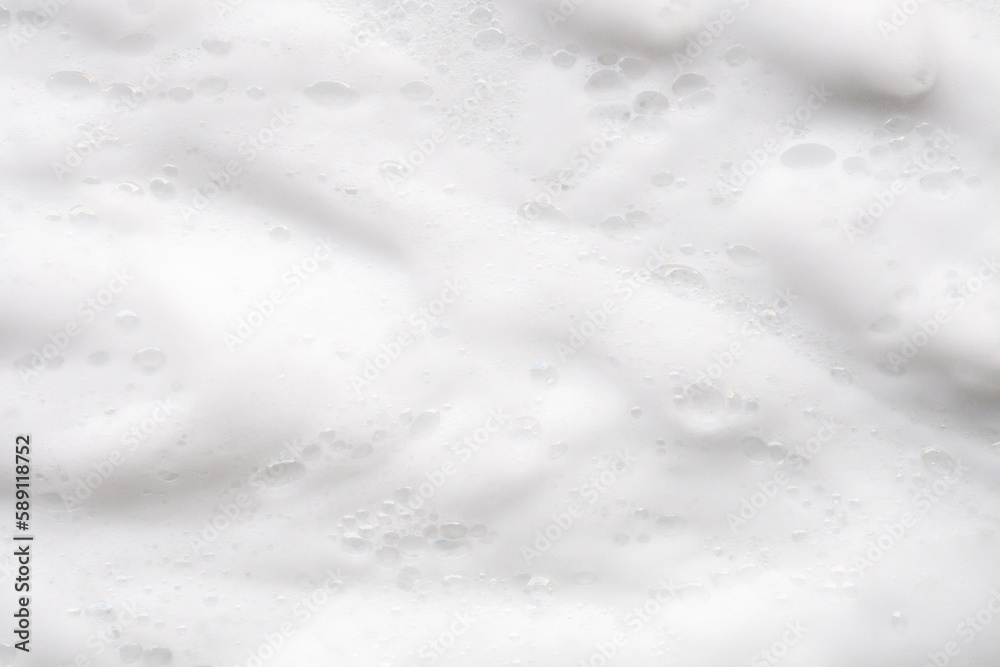 Fototapeta premium Abstract white soap foam bubbles texture background