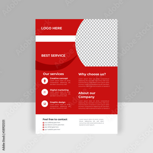 Modern business flyer template. photo