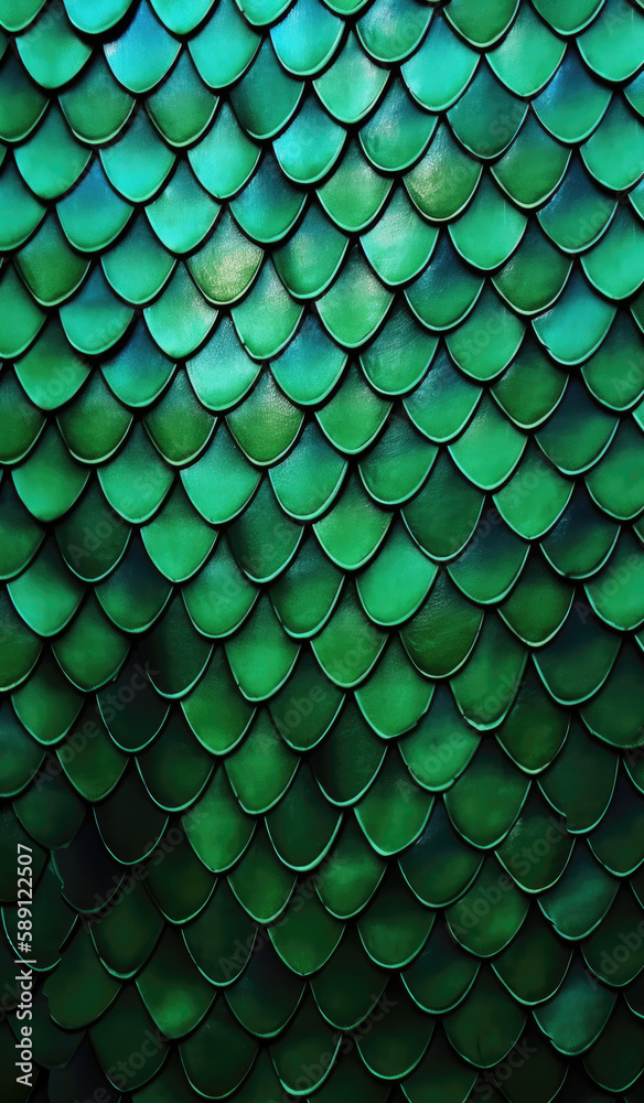 Green dragon scales texture background. Created with Generative AI ...