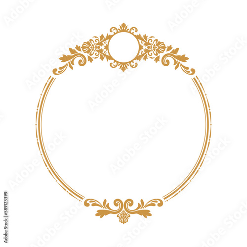 gold damask pattern frame