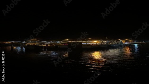 Harbor at Night Vertical Video