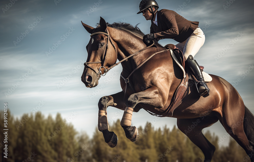 19 Ilustrações de Horse Jumping Over - Getty Images