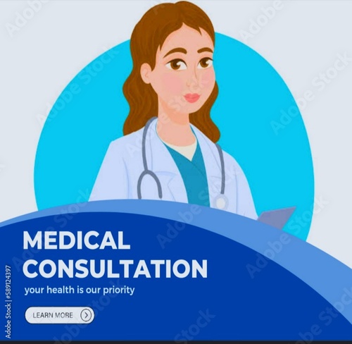 A Madical Consultation Template for Doctor. Template for Hospital.Dwonload Template photo