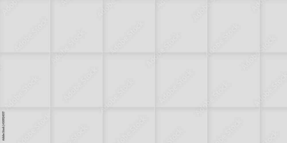 white wall. Seamless pattern geometric square mosaic wall.