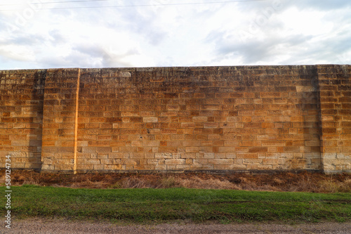 Historic stone wall at Berrima New South Wales Australia