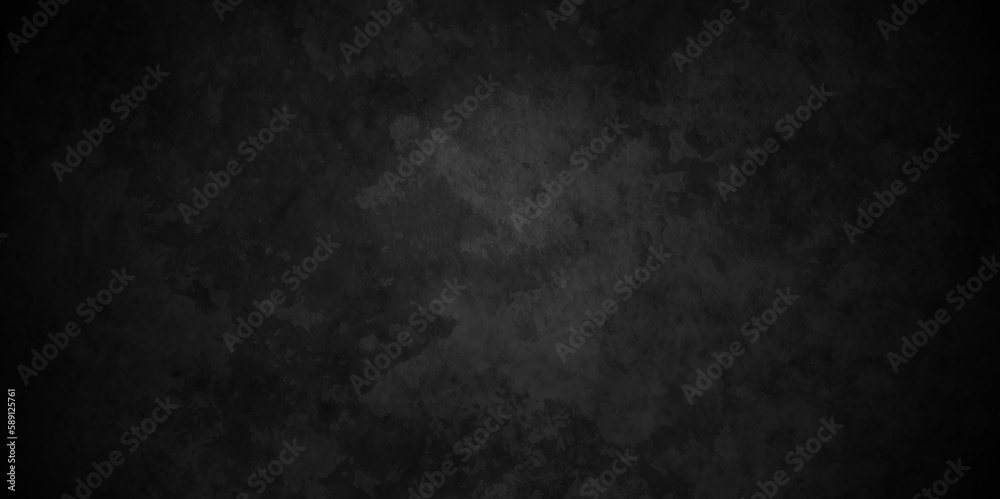 Fototapeta premium Black dark gray rough grainy grunge backdrop stone texture background. Natural Dark concrete grugne wall texture background, and backdrop natural pattern. Stone black texture background.