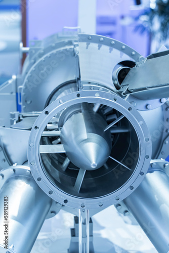 Detail of industrial gas turbine © xiaoliangge