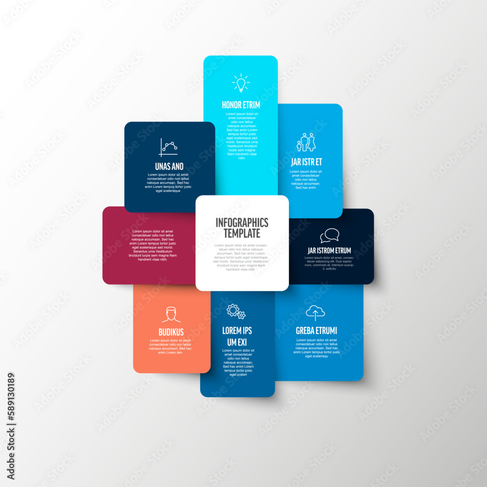Vector blue and red flat design infographic elements Vector blue and red flat design infographic elements