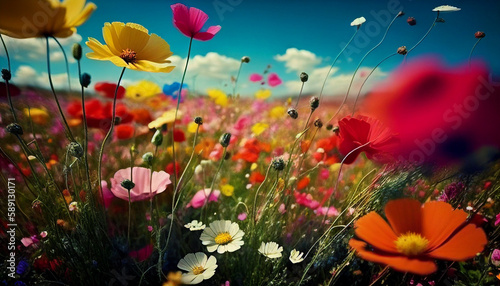 Colorful flower meadow in spring © Thore