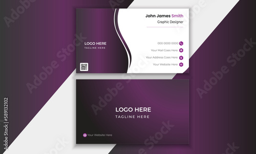 simple clean creative modern print  business card  templates  visiting card . Vector  stylet print template