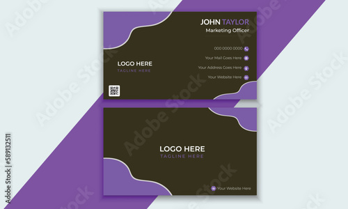 
modern business card print templates Personal visiting card . Vector  style minimalist print template