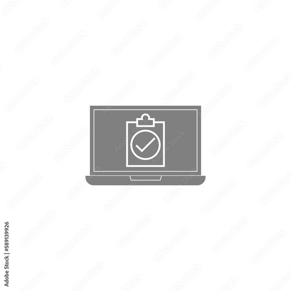 Obraz premium Online survey sign icon isolated on transparent background