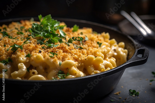 Baked macaroni and cheese, generative ai