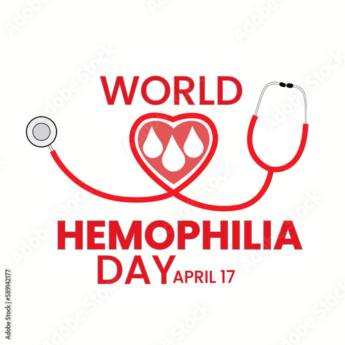 World Haemophilia Day. Health awareness ilustrasi template for banner, card, background. vektor design template
