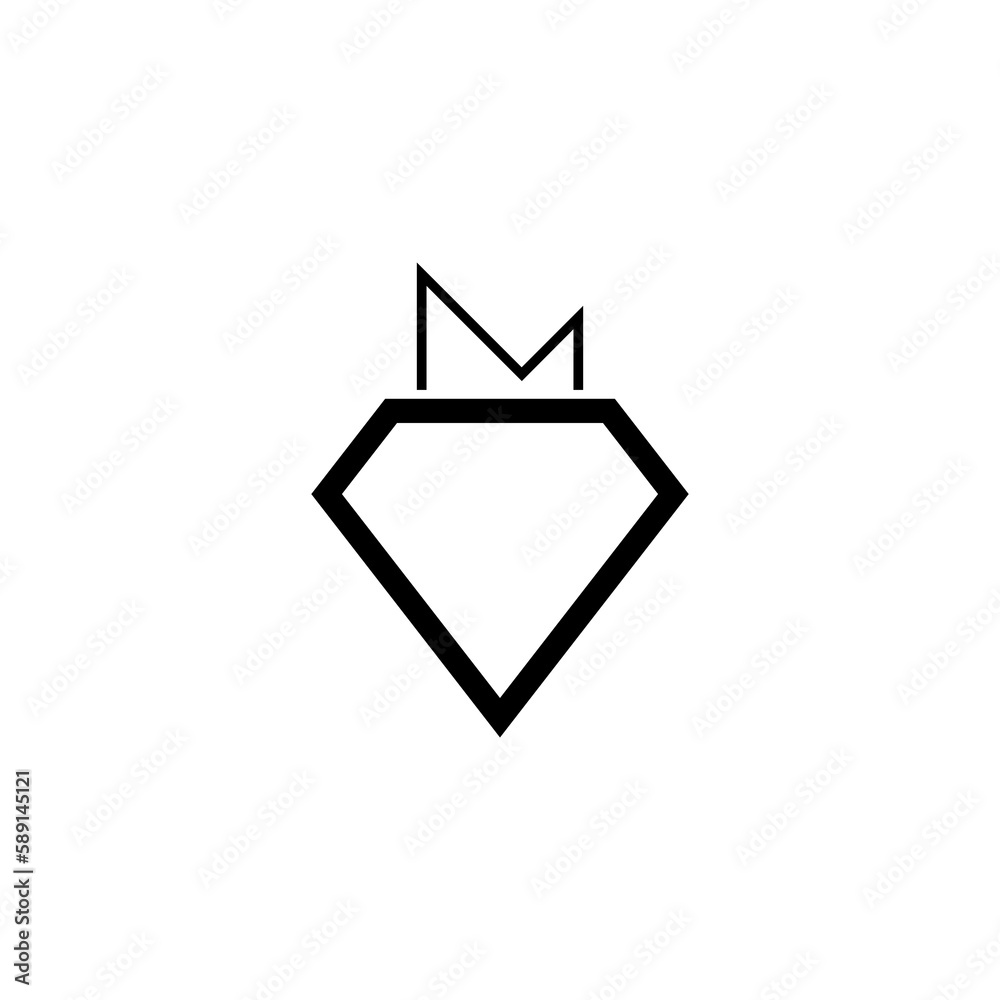 Diamond crown logo isolated on transparent background Diamond crown logo isolated on transparent background