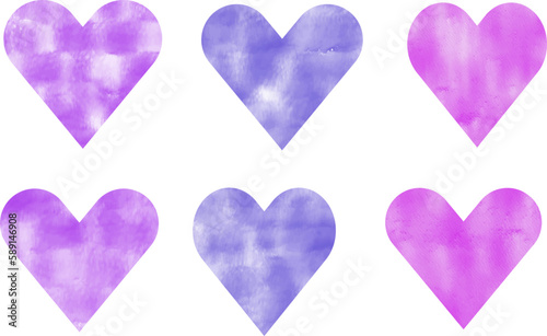 blue and pink hearts