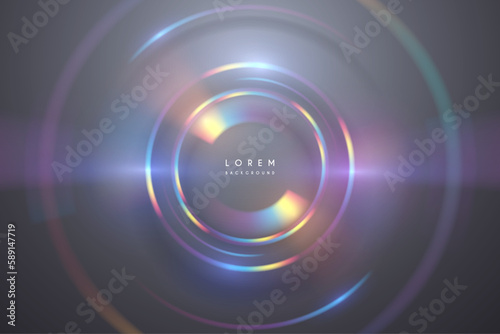 Abstract color circle light effect background