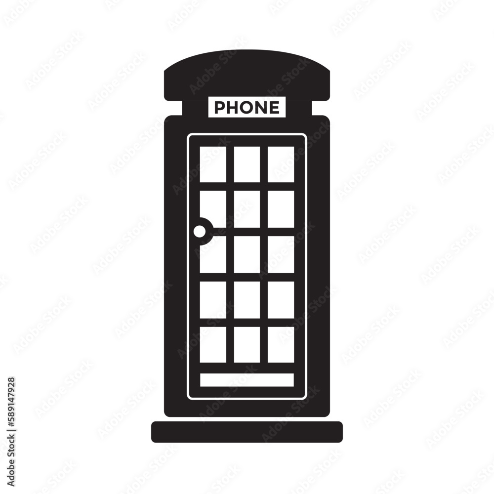 Obraz premium phone booth, telephone vintage, vector illustration 
