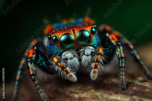 macro of a spider made with generative ai