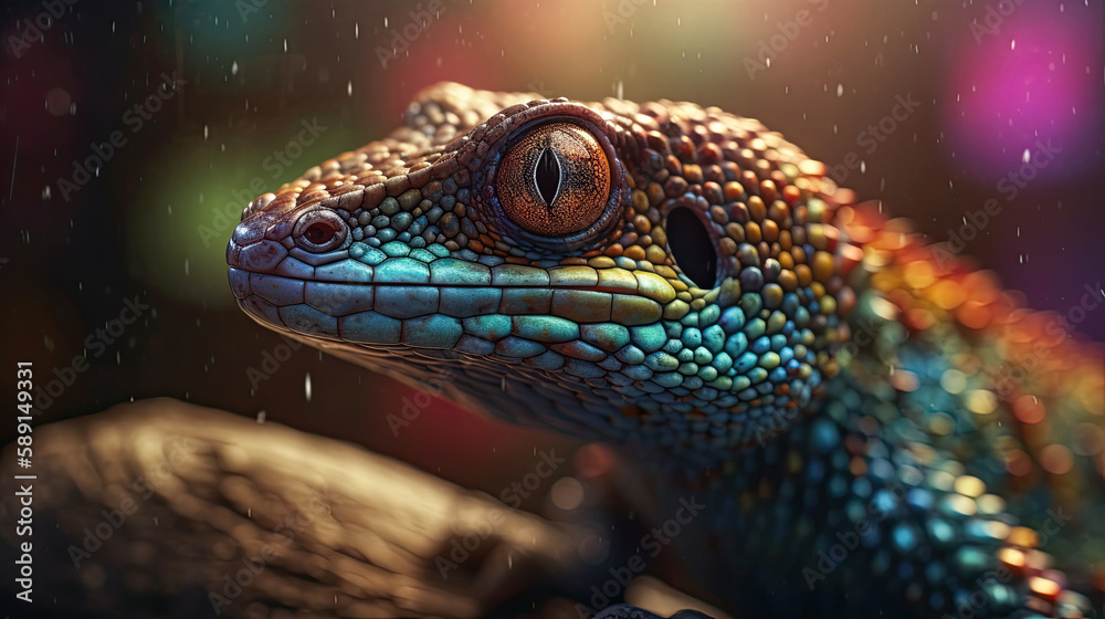 Lizard Perfection: Realistic Gecko Illustration, Generative AI Lizard Perfection: Realistic Gecko Illustration, Generative AI
