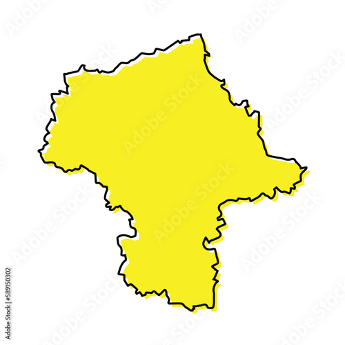 Simple outline map of Masovia is a region of Poland photo