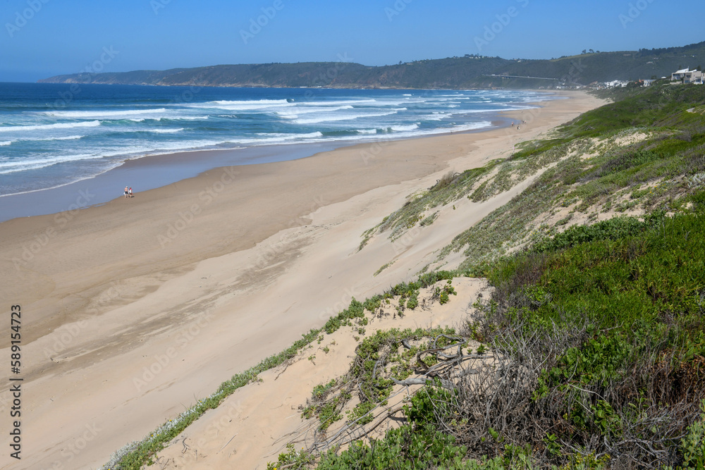 View at the beach of Wilderness in South Africa