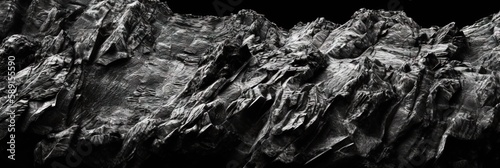 Mountain Noir Textured Stone Background for Design, Generative AI