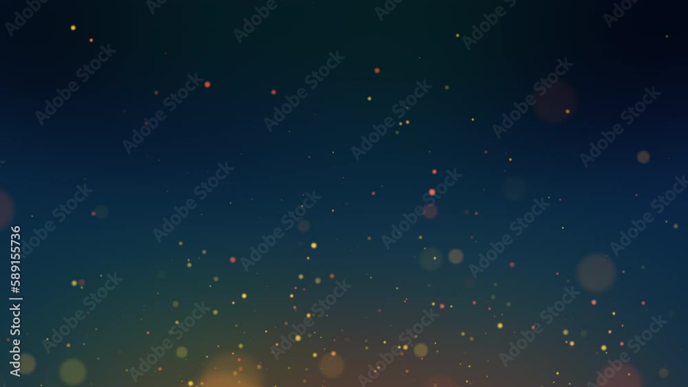 4K 3D animation of fiery orange glowing flying ember burning ash particles on blue background.Fire sparks rising up with transparent alpha channel can be used for overlay for your project. 