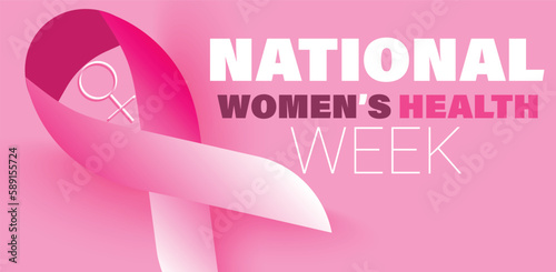 May is National Women's health week. Template for background, banner, card, poster. Vector illustration.