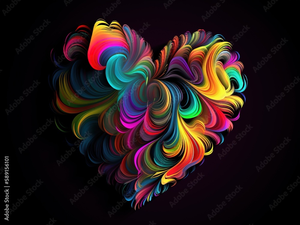 Colorful abstract heart