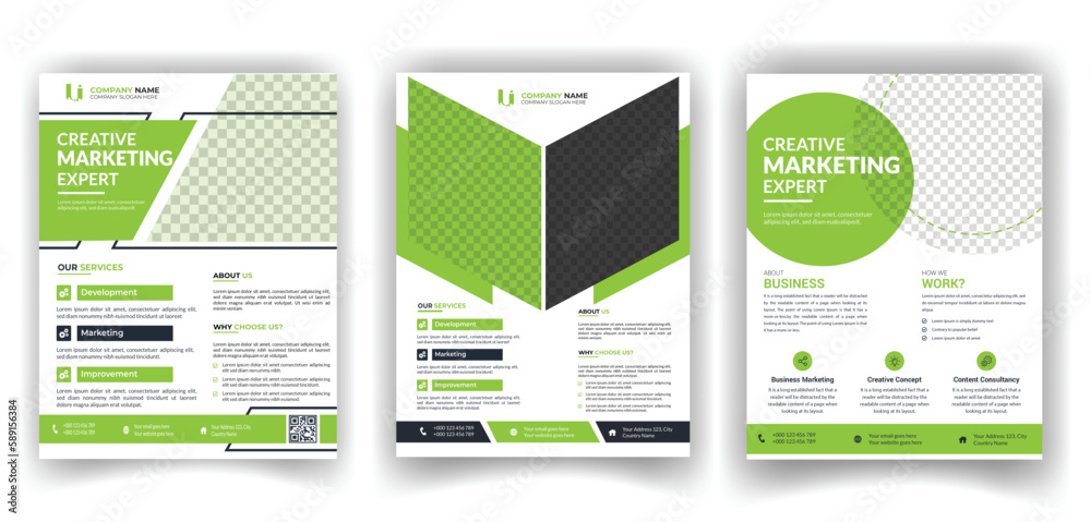 Modern Creative business flyer Bundle design template