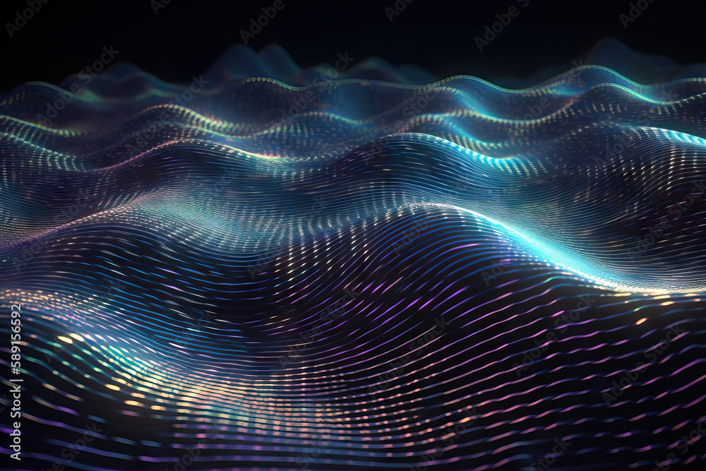 Generative AI image of thick acrylic paint of pink blue and purple colors in stripe line pattern in dynamic shapes on abstract background Generative AI image of thick acrylic paint of pink blue and purple colors in stripe line pattern in dynamic shapes on abstract background